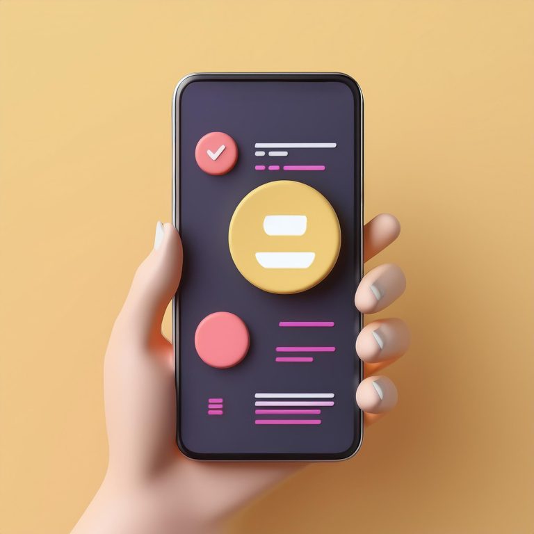 A modern smartphone showcasing digital interface design and user interaction